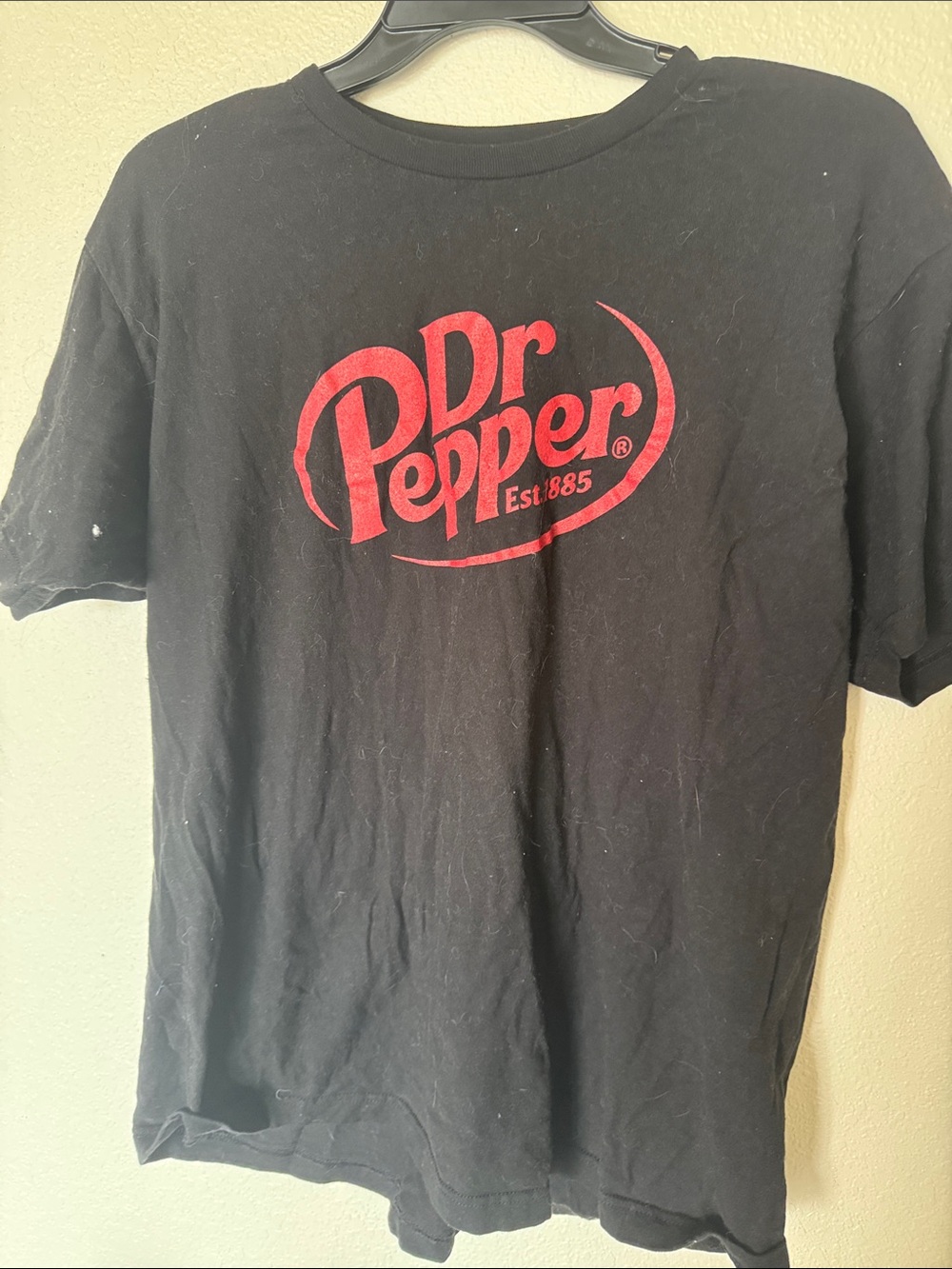 Dr Pepper Black Short Sleeve Logo Tee - Casual Crew Neck